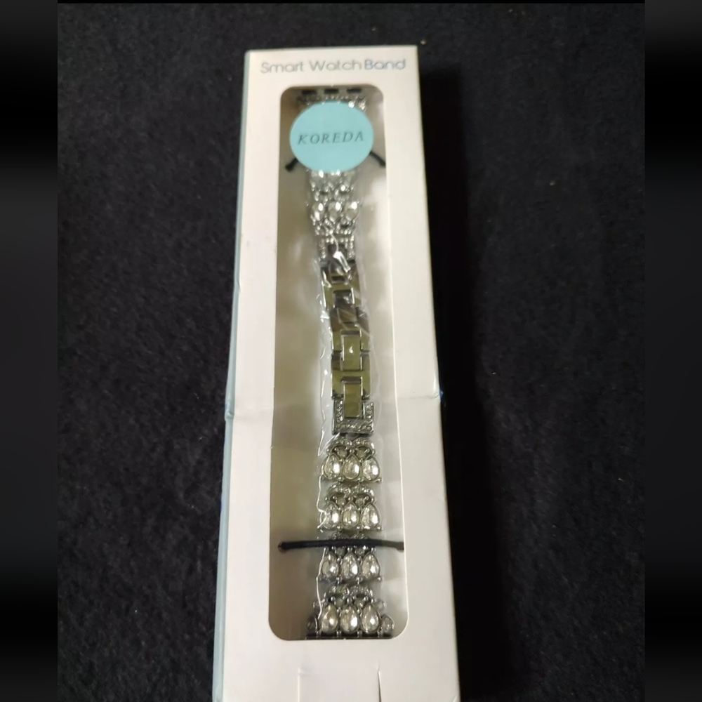 Koreda, Water Droplet Style, Smart Watch Band ONLY, New, Silvertone